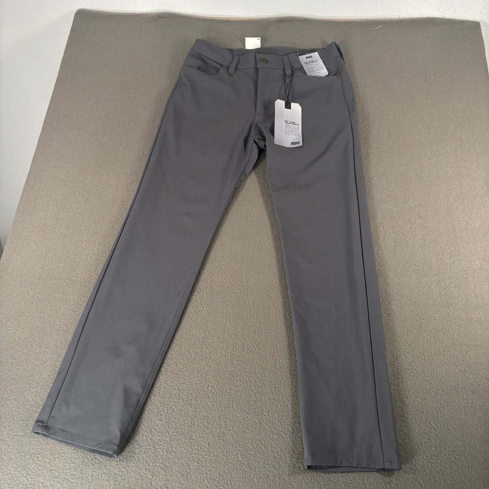 Levis 511 Slim Tech Pants Mens Size 30x30 Gray Performance A92130013